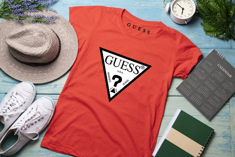 

Женская футболка Guess Гесс Красная, Красный