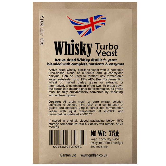 

Сухие турбо дрожжи для зерна (75 грамм) Turbo Yeast