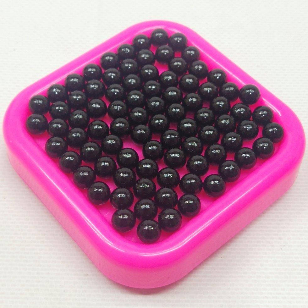 

D-8мм Пробивные бусины-жемчуг на заклепках черные (100 бусин) (СИНДТЕКС-0772), Черный