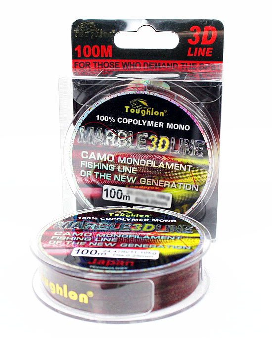 

Леска Рыболовная Marble 3D line. 100м 0.28мм, Красный
