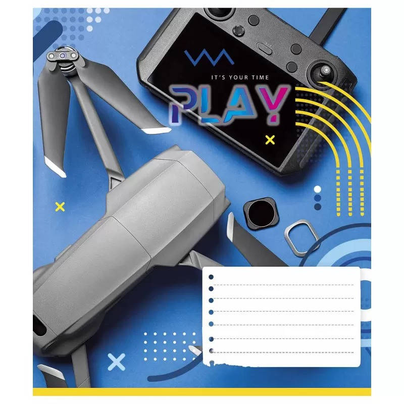 

Зошит шкільний в косу лінію 12 аркушів Школярик, The time for play