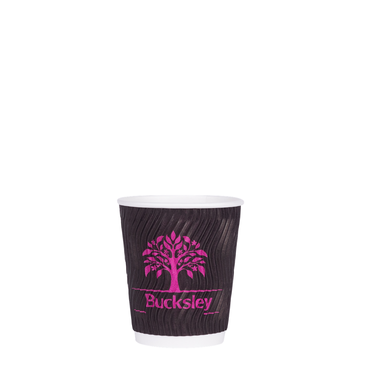 

Стакан 175 мл. Гофрований Bucksley паперовий одноразовий, Черный