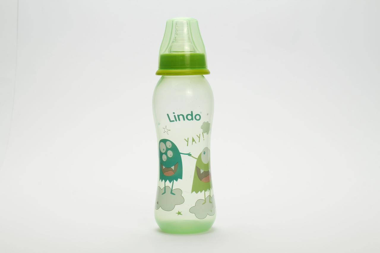 

Бутылочка для кормления Lindo Li 134 изогнутая с силиконовой соской 250 мл, Разные цвета