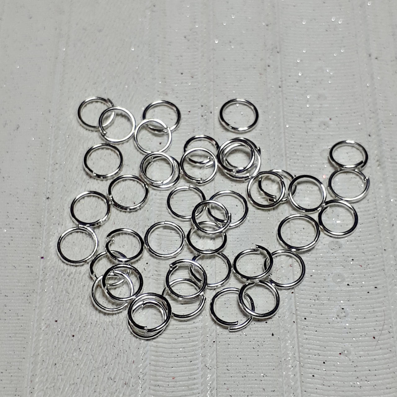 

Кільце одинарне для біжутерії, 6 мм, срібло, 25 шт