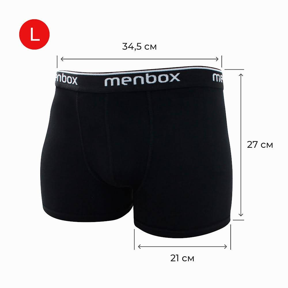 

Трусы мужские боксеры MENBOX,цвет чёрный ,размер L, Черный