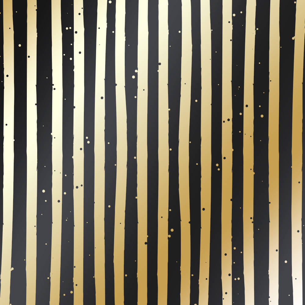 

Папір односторонній з фольгуванням - Golden Stripes Black - Fabrika Decoru - 30x30