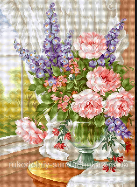 

Набор для вышивания крестом "Luca-s" Цветы у окна