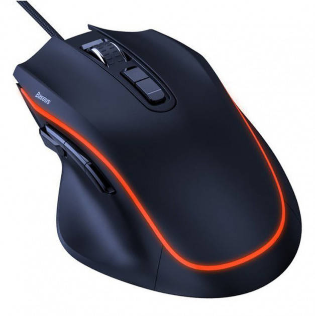 

Мышка игровая геймерская проводная оптическая BASEUS GAMO 9 Programmable Buttons Gaming Mouse GM01 GMGM01-01, Черный