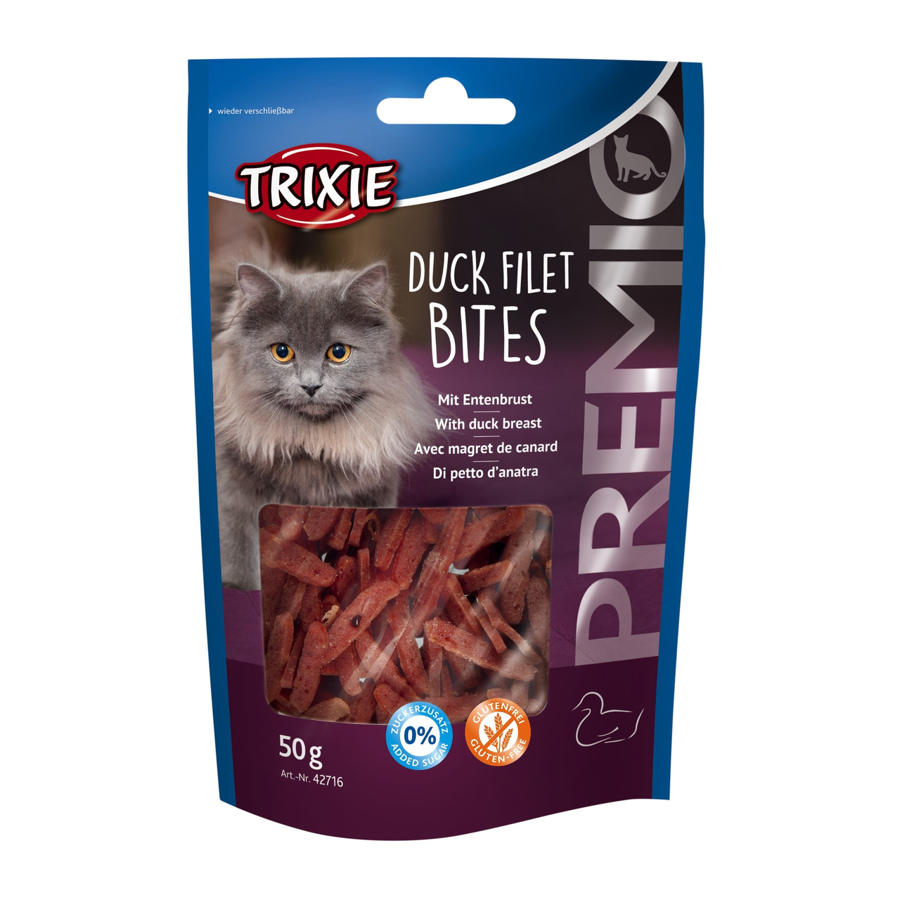 

Лакомство для кошек Trixie PREMIO Duck Filet Bites 50 г (утка)