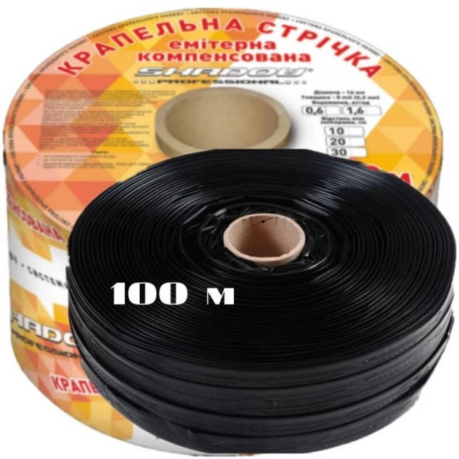 

Капельная лента на метраж 8 mil шаг 10 см 100 м бухта