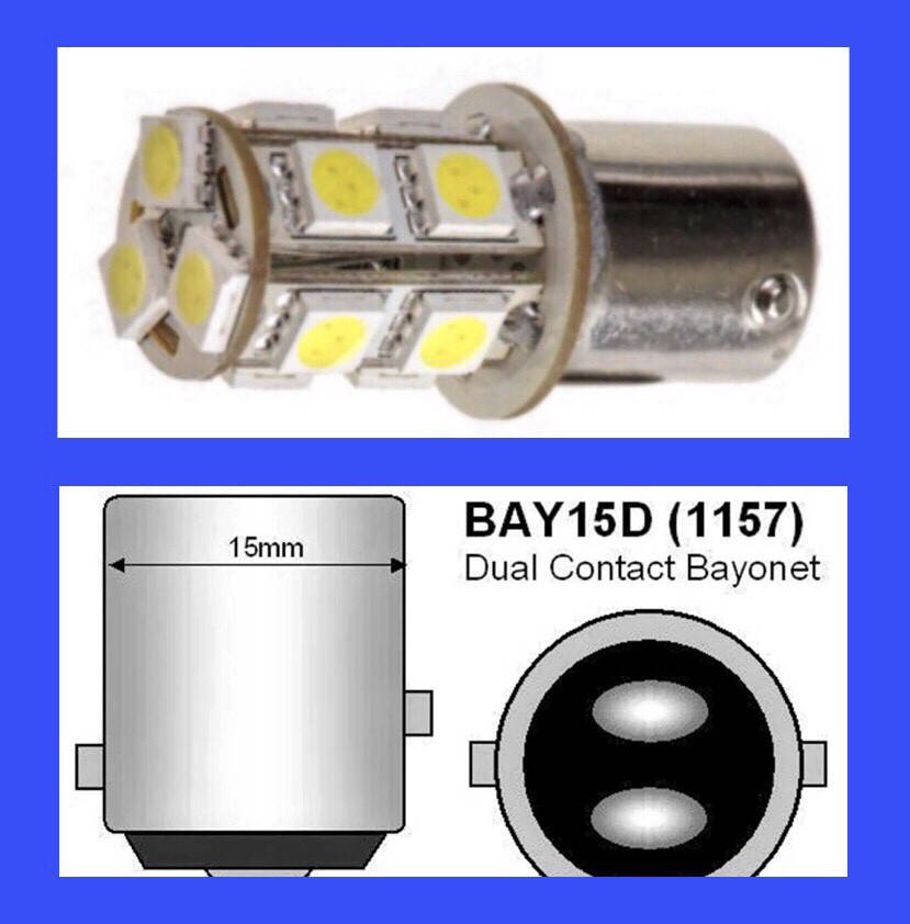 

Светодиодная Led лампа BAY15D P21W 13 SMD 12V 1157