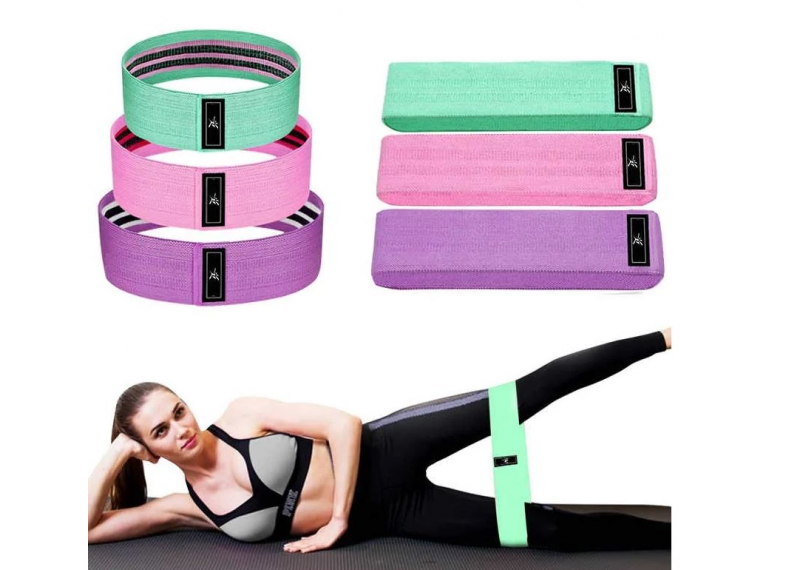 

Фитнес резинки тканевые (набор) Hip Resistance Band