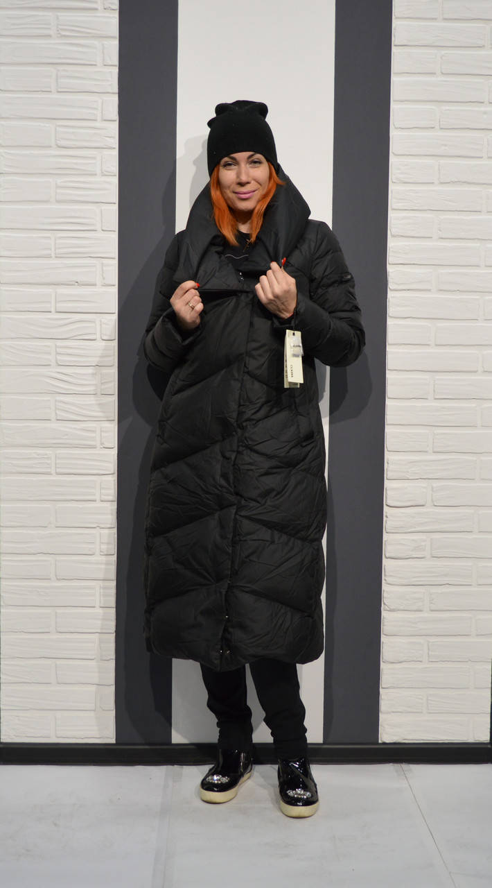 

Графит женский пуховик CLASNA 913 3XL