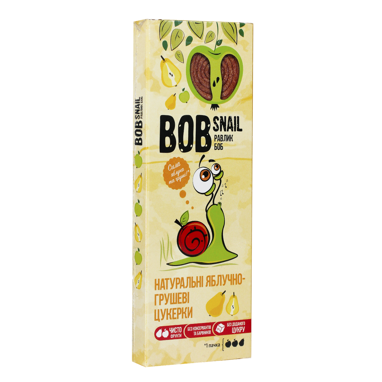 

Конфеты BOB SNAIL Яблоко-груша 30гр (1уп/24шт)