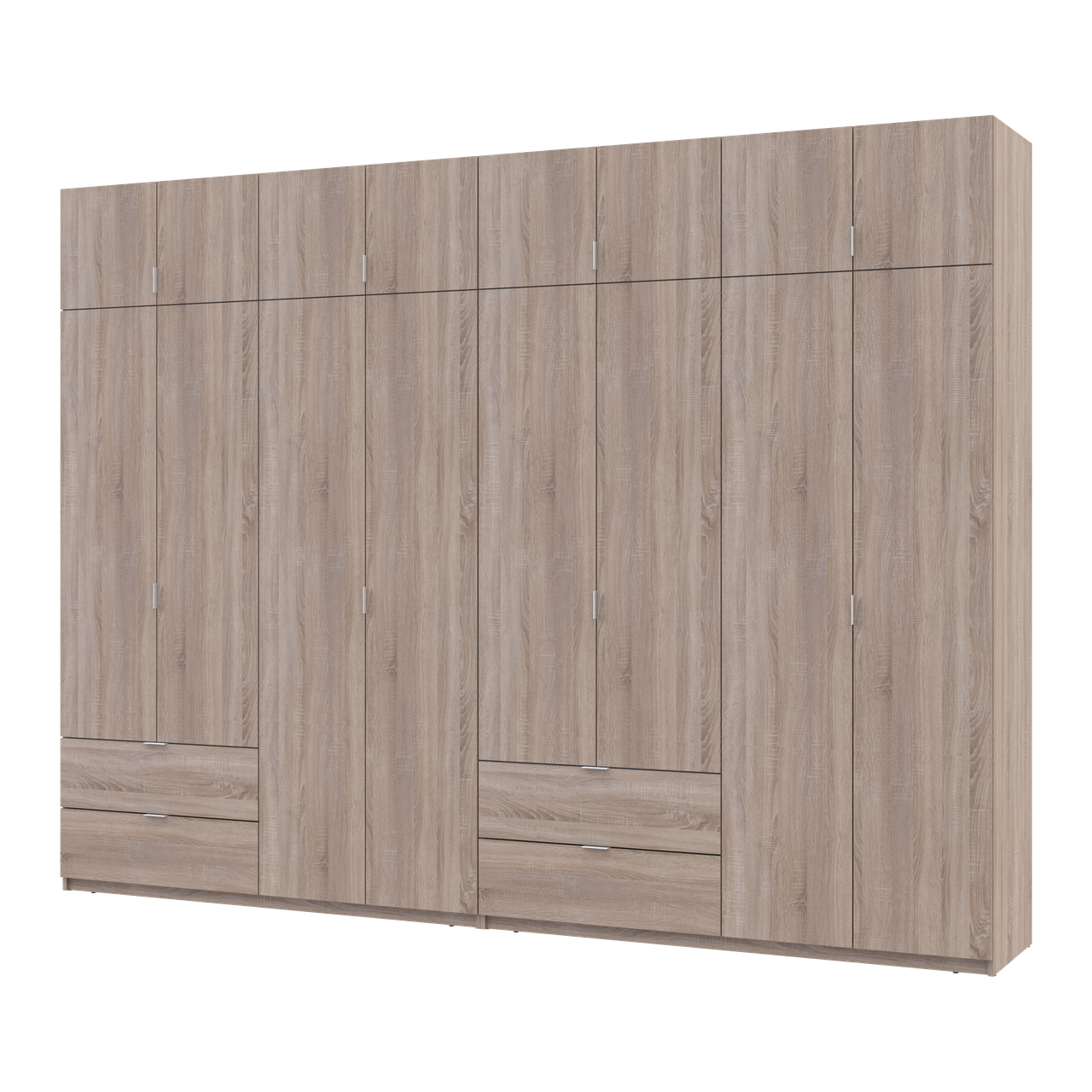 Розпашна Шафа для одягу Doros Лукас Дуб сонома 4+4 ДСП 320х50х240 (42005127)