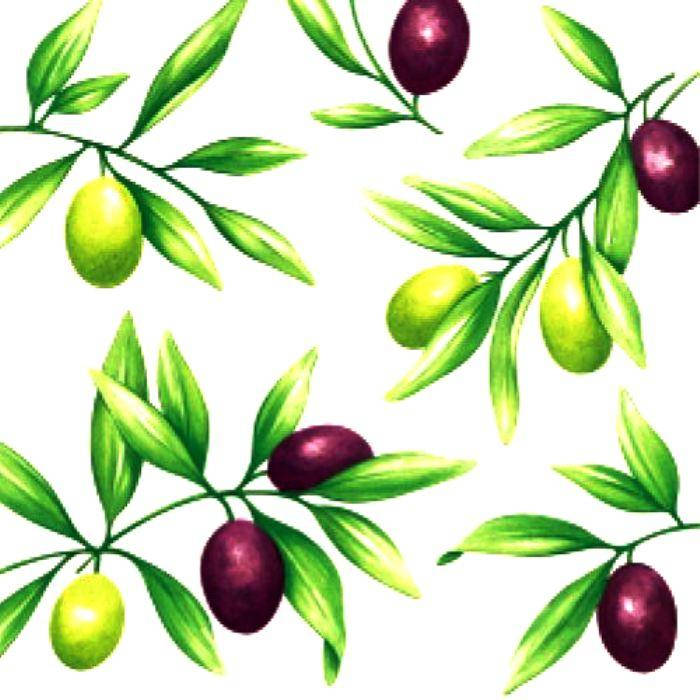 

Салфетки для декупажа "Оливки" 33*33 см №370