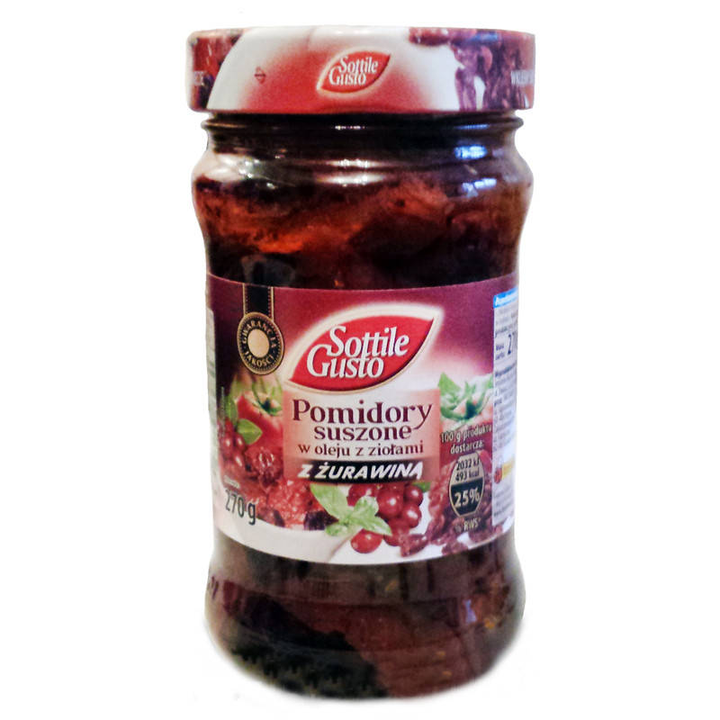 

Вяленые помидоры Sottile Gusto с клюквой 270 гр