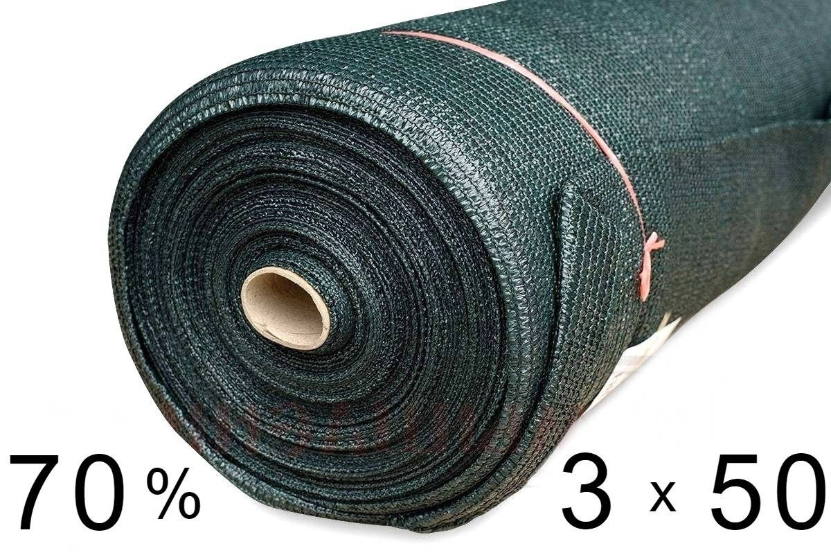 

Сетка затеняющая 70 % - 3 м × 50 м, Зелёный