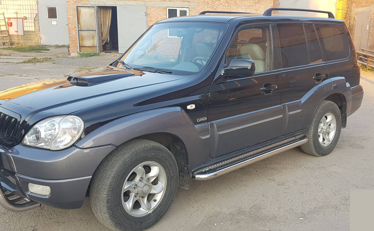 

Пороги боковые (подножки-площадка) Hyundai Hyundai Terracan 2001-2007 (Ø42)