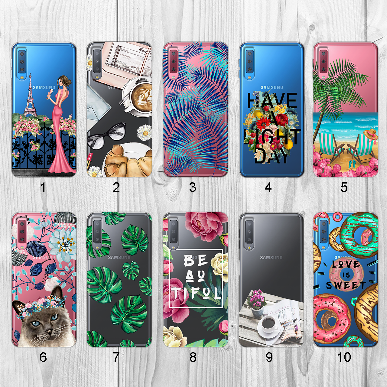 

Силиконовый чехол с рисунком для Samsung Galaxy A7 2018 A750F (new collection)