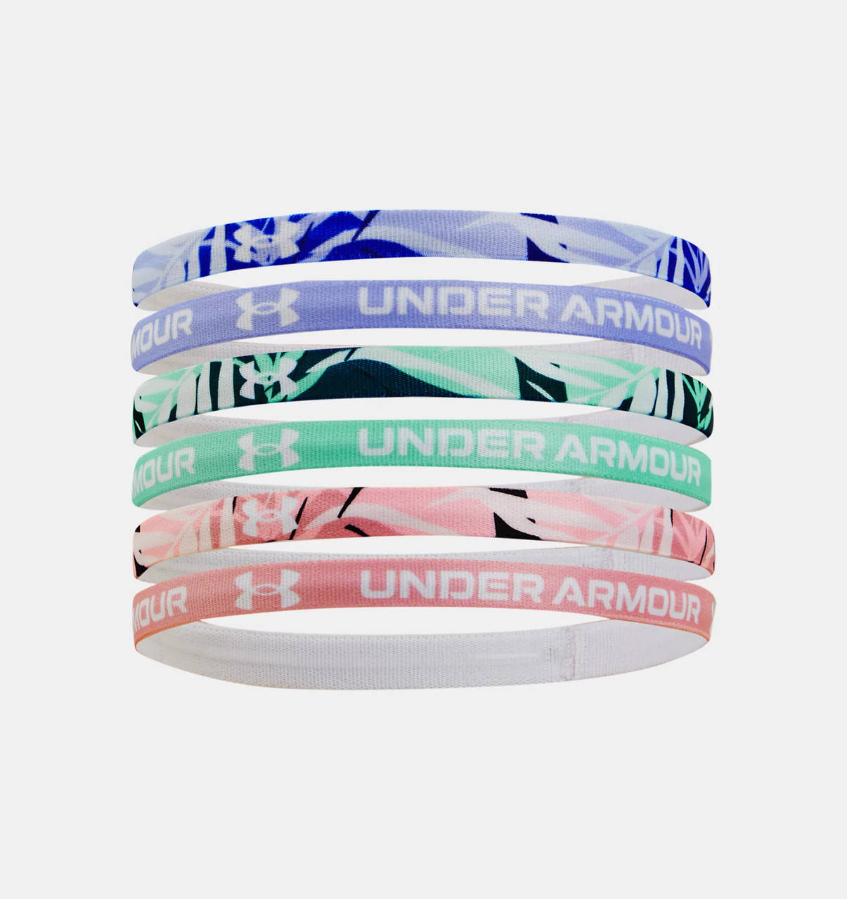 

Повязки на голову женские Under Armour Graphic Mini Headbands Purple Ice (набор 6 шт.)