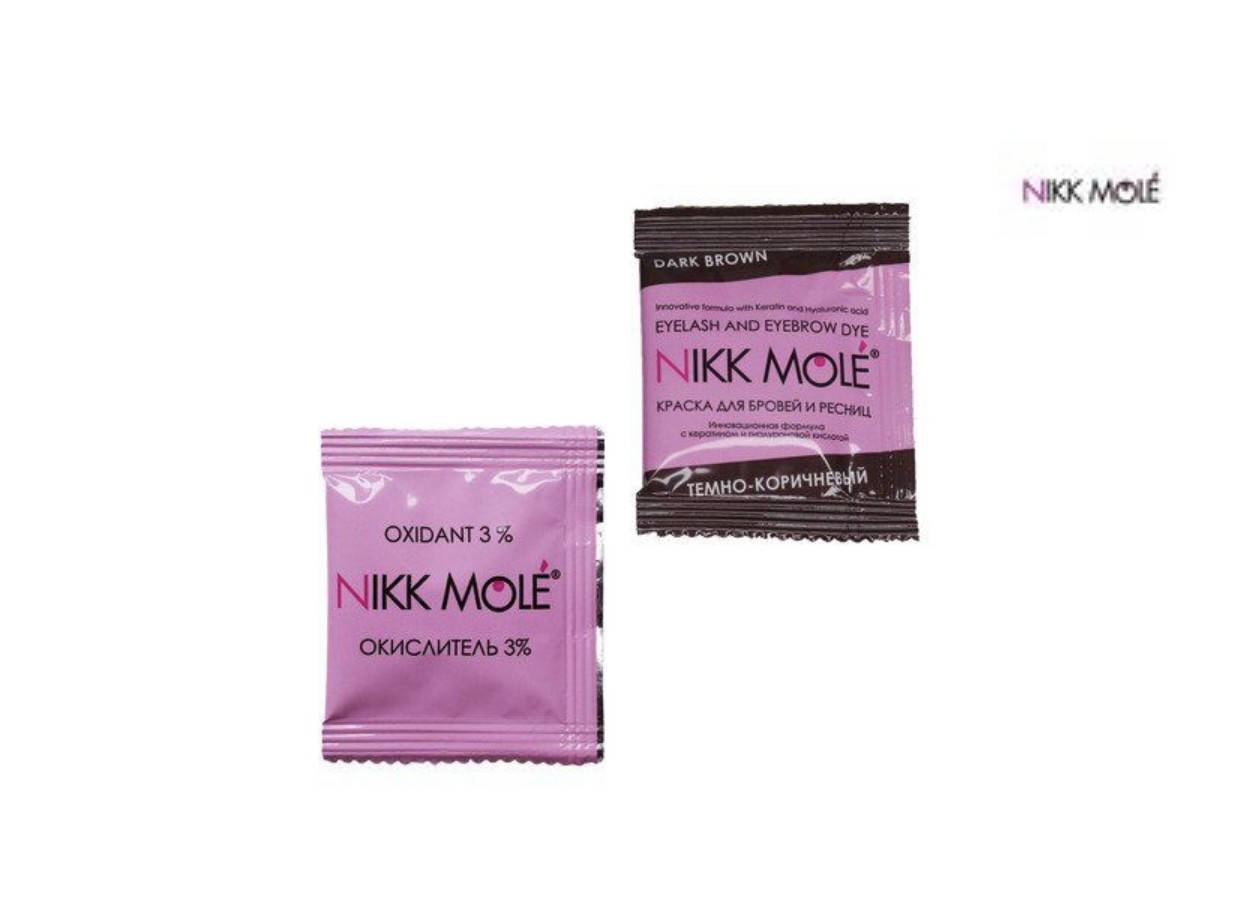 

Краска для бровей в саше "NIKK MOLE", тёмно - коричневая