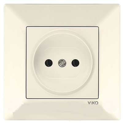 

Розетка одинарная внутренняя VIKO Meridian крем без заземления 90970207