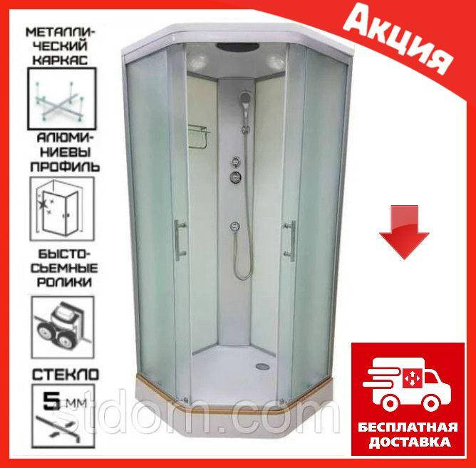 

Душевой бокс 90*90 см Veronis BN-1-90 душевая кабина 90x90 с поддоном мелким матовая без гидромассажа