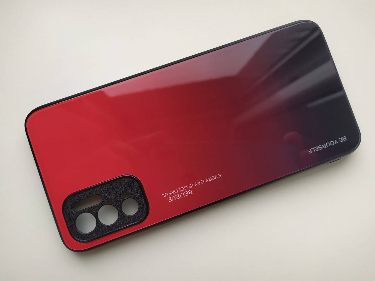 

Чехол градиент стеклянный для Xiaomi Poco M3 5G redmi note 10 5 G, Красный