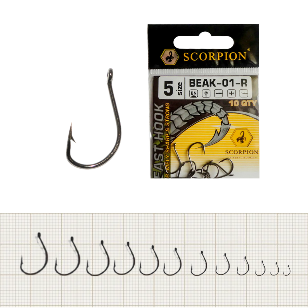 

Гачок Scorpion BEAK-02- R, BN 10шт №6