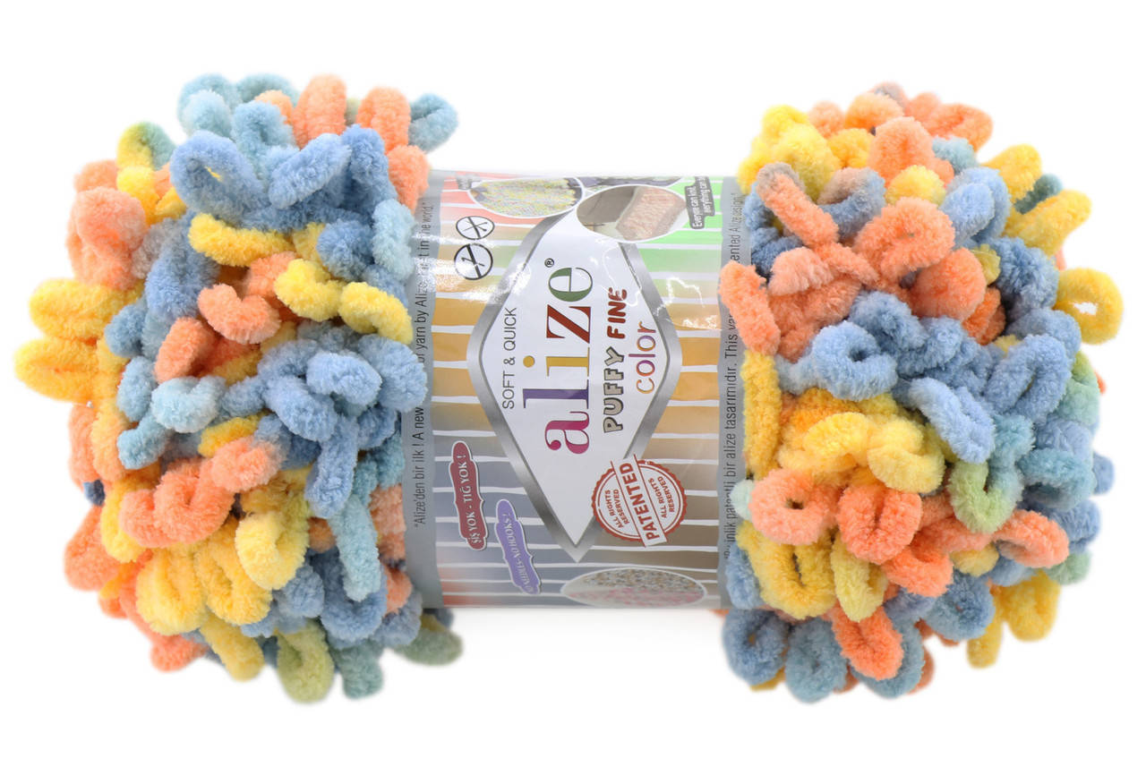 

Alize Puffy Fine Color, №6314, Секционное крашение