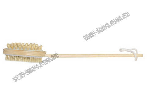 

Щітка для душа зі щетиною і масажером. З довгою ручкою. 42см (6601)