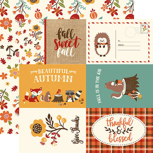 

Папір двосторонній - 10х15 Journaling Cards - Celebrate Autumn - Echo Park