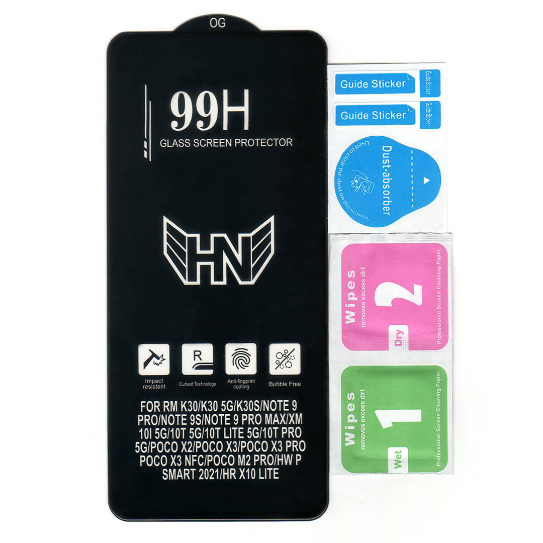 

Защитное стекло 99H для Poco X3 NFC | Full Glue | Big Edge, Черный