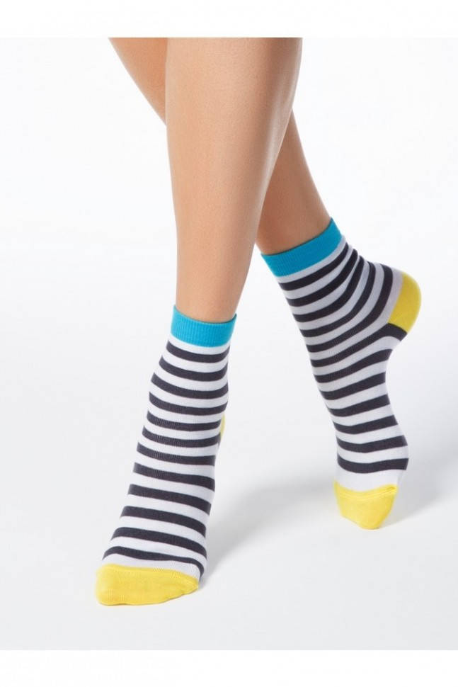 

Носки женские Conte Classic 7С-22СП (087), 23 (36-37), белый-темно-серый