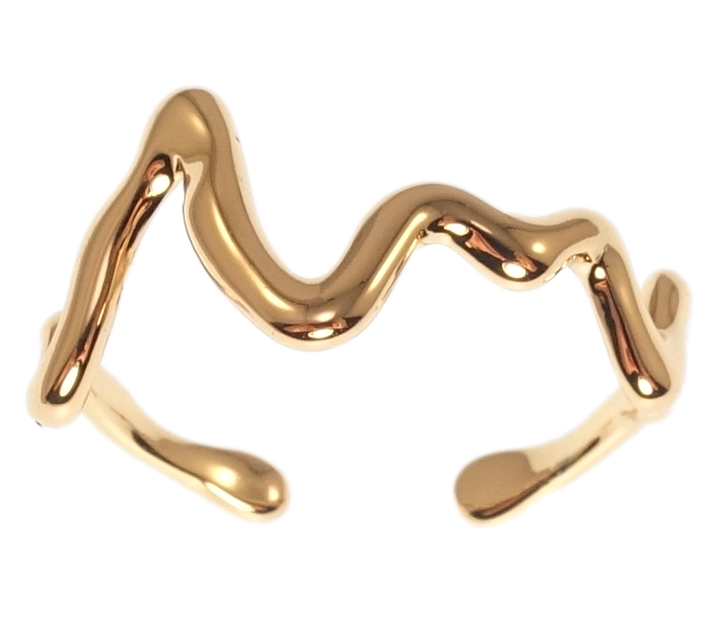 

Кольцо Xuping QQMM Позолота 18K "Кривая линия" р.17-18