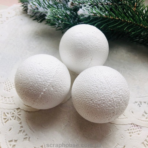 

Шар из пенопласта, основа для топиария, для елочной игрушки, 6 см.