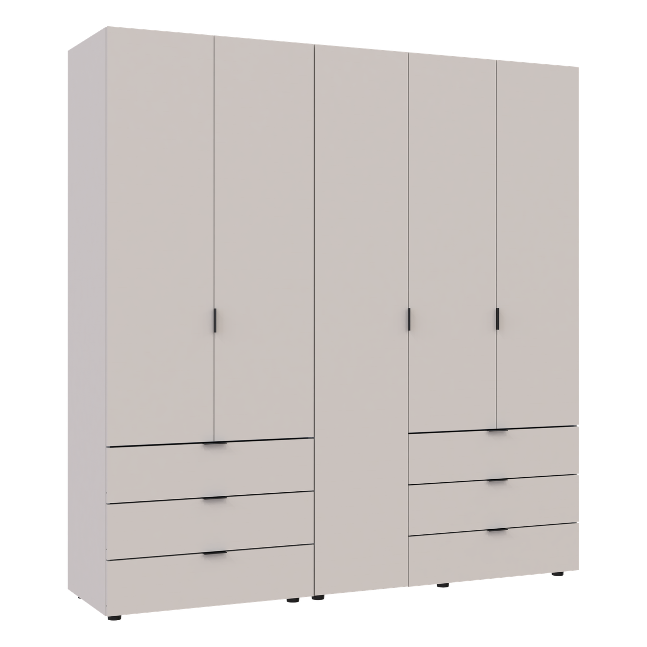 Розпашна Шафа для одягу Doros Гелар комплект Кашемір 2+3 ДСП 193.7х49.5х203.4 (80737638) 6