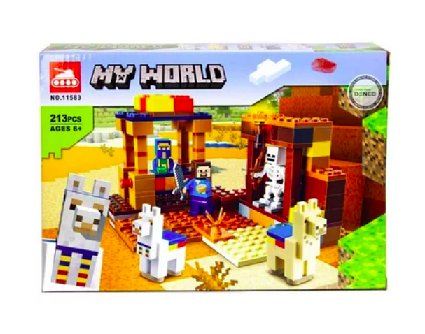 

Блочный конструктор Bela My World для мальчиков - Торговый пост 213 деталей 11583