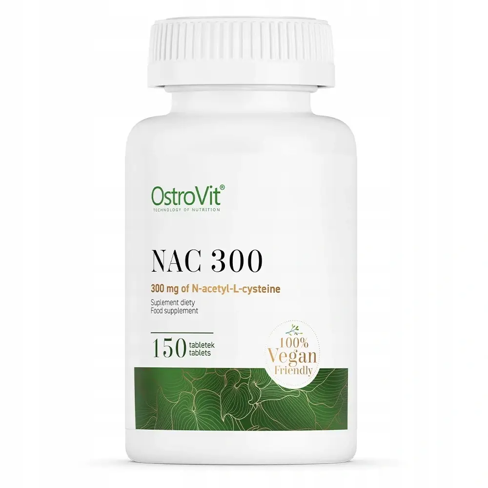 

N-ацетилцистеин OstroVit 100 % Vegan NAC 300 mg 150 tabs, Nac n-ацетил-l-цистеин