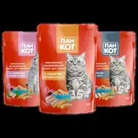 

Пан Кот , консервы для котов 100 грамм ( 8 ВИДІВ ПІД АКЦІЄЮ)