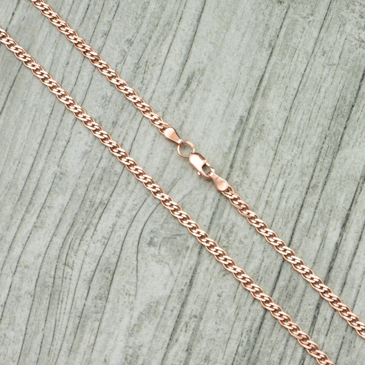 

Серебряная цепочка позолоченная Нонна ширина 3 мм длина 40