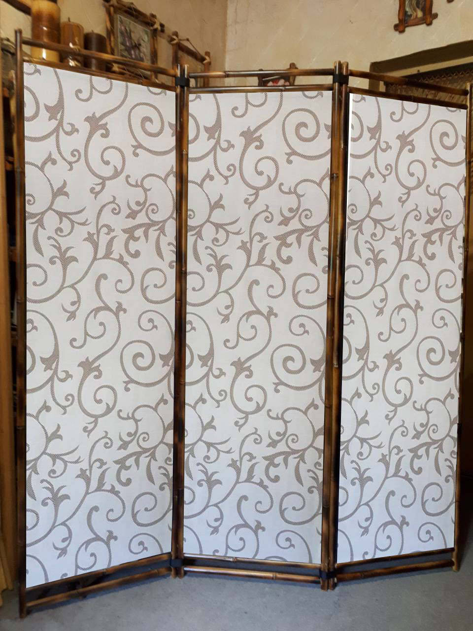 

Ширма интерьерная декоративная "Вензель на светлом" 170х150см