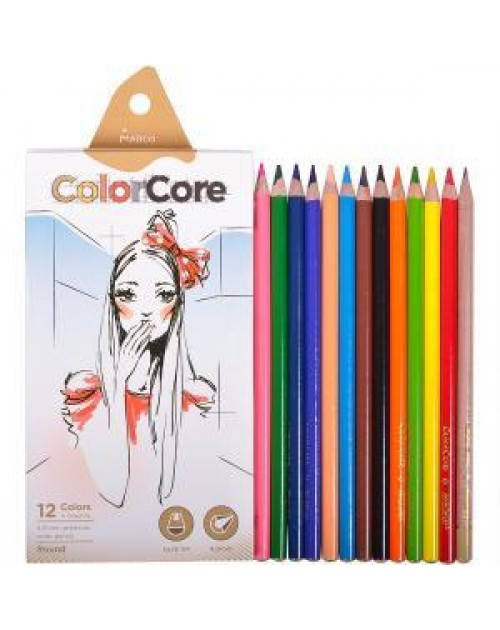 

Олівці кольорові 12кол. MARCO ColorCore 3130-12СВ