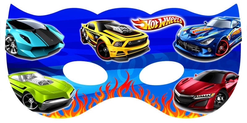 

Маска "Хот Вилс" тематические детские картон -