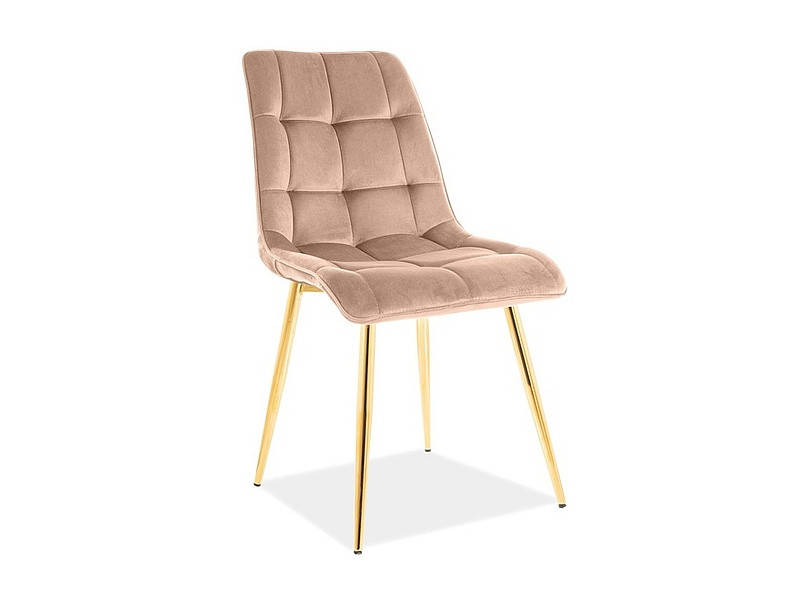 

Бежевый кухонный стул CHIC VELVET BL 28 ножки золотые (Signal)