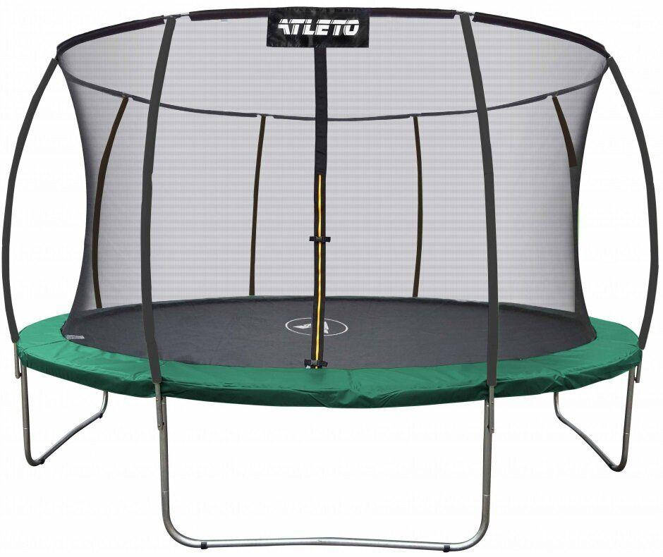 

Батут Atleto 252см внутренняя защитная сетка и лесенка