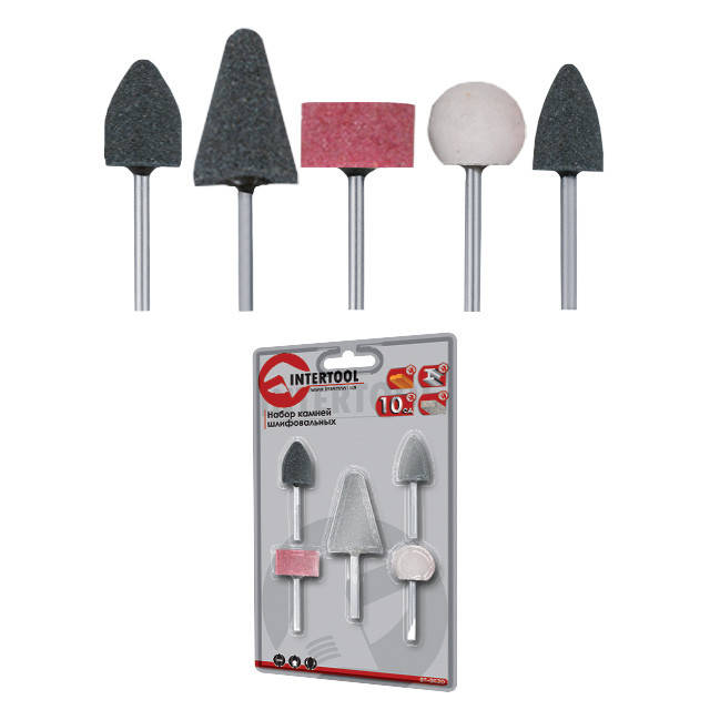 

Набор шлифовальных камней 5шт INTERTOOL BT-0015