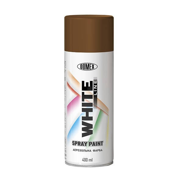 

Аэрозольная акриловая краска Domex White Line-RAL8014 Коричневая Глянцевая 400мл
