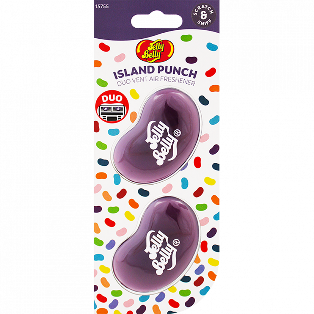 

Ароматизаторы для дефлектора автомобиля Jelly Belly Island Punch, 2 x 14 г Тропический Коктейль